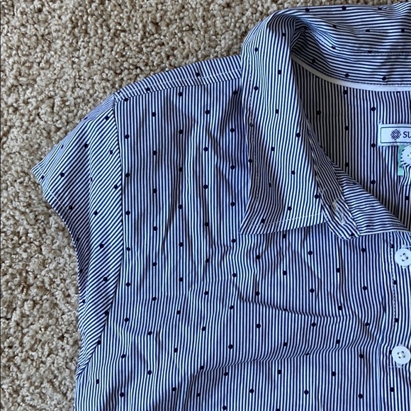 NWT Polka Dot Button Down Blouse - Picture 5 of 5